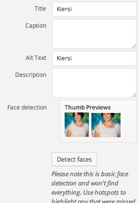 Face Detection for WordPress