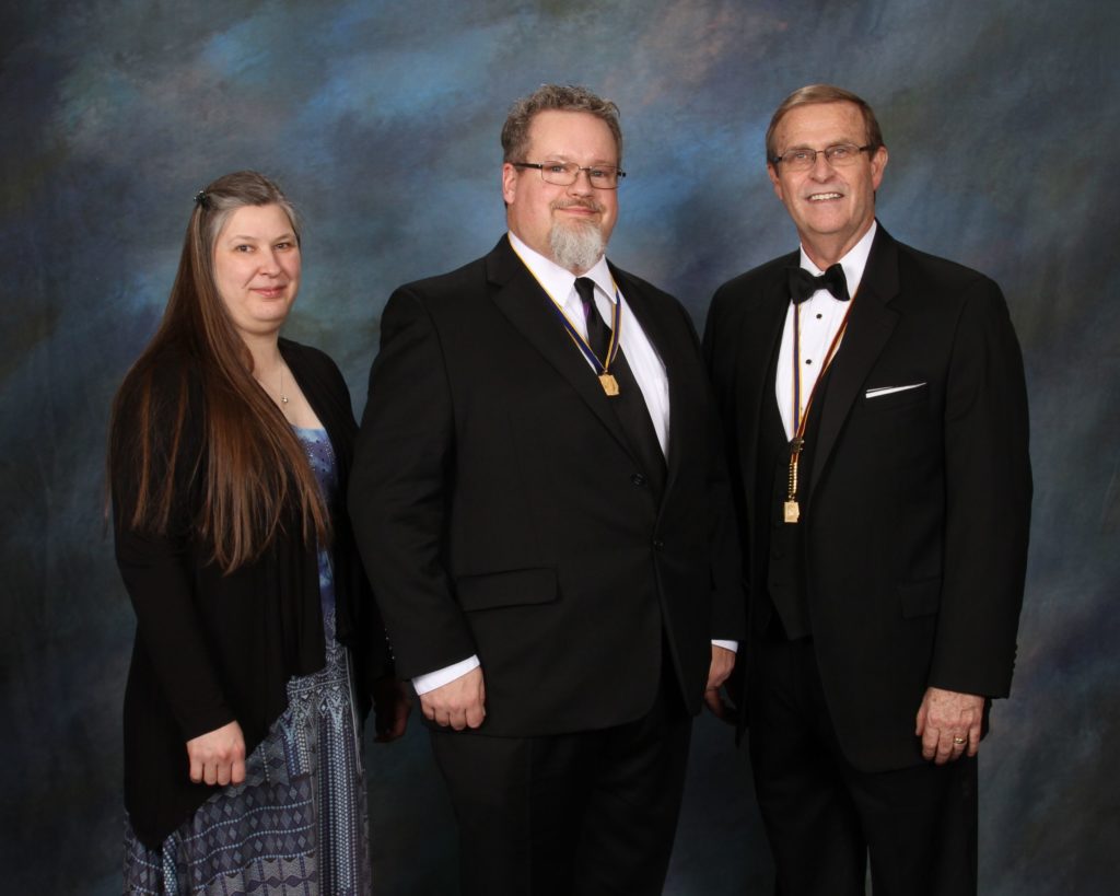 Jennifer and Aaron Hockley with PPA President Stephen Thetford